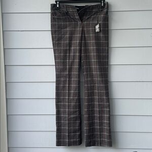 NWT Express Plaid Editor Barely Boot Women's Dress Pants